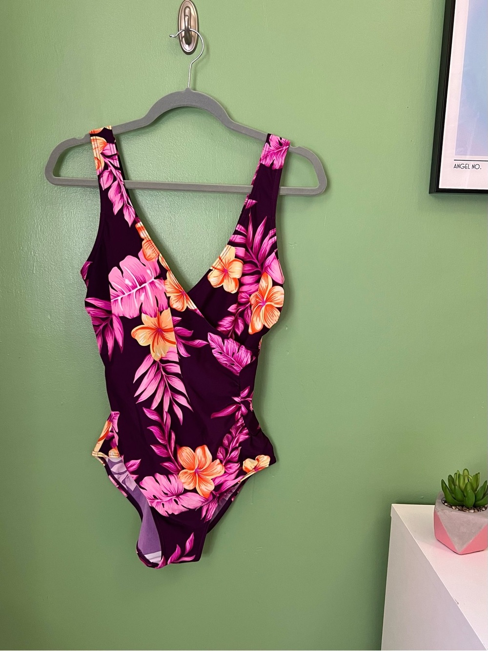 Christina Tropical Flower One-piece Swimsuit - Large